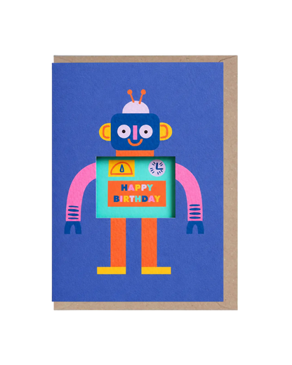 Die Cut Robot Card