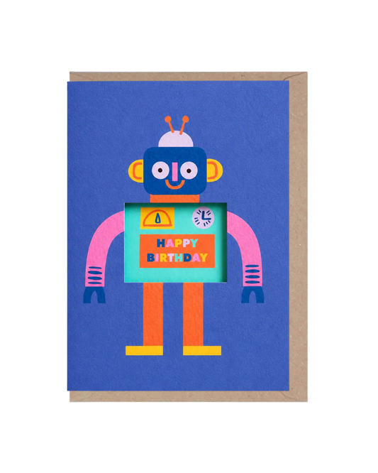 Die Cut Robot Card