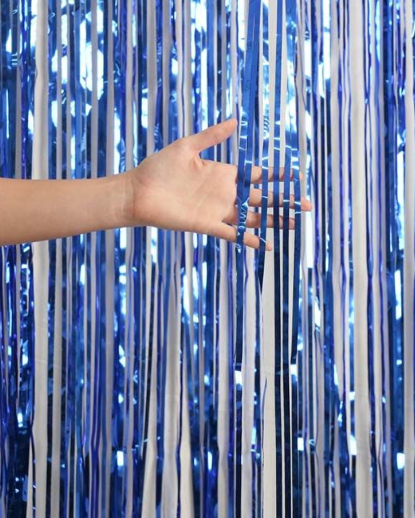 Royal Blue Foil Curtain