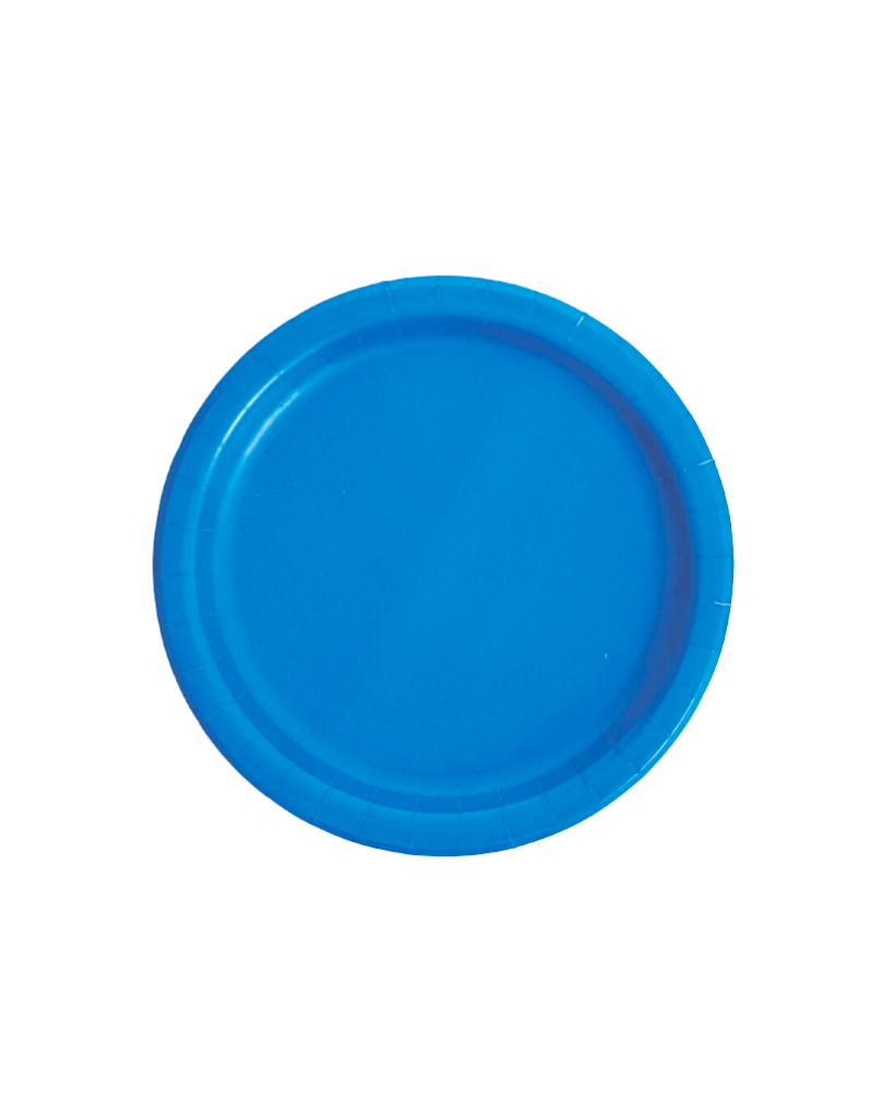 Small Royal Blue Paper Plates Pack of 8 (NPC)