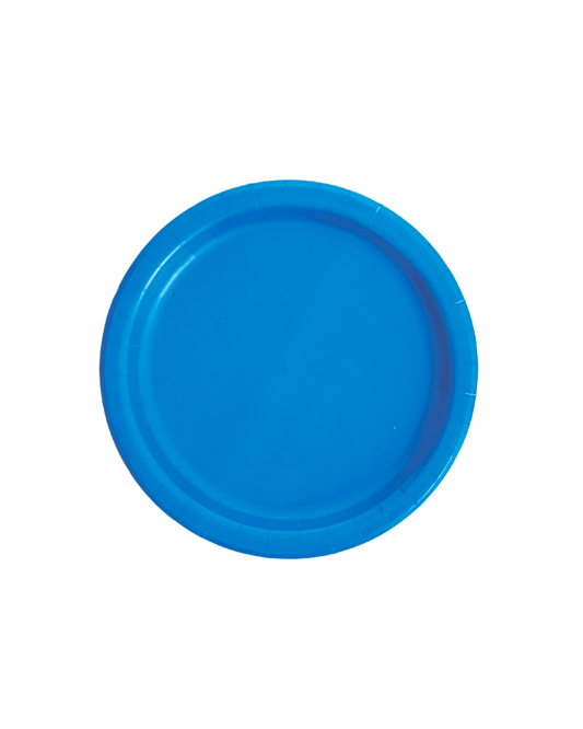 Small Royal Blue Paper Plates Pack of 8 (NPC)