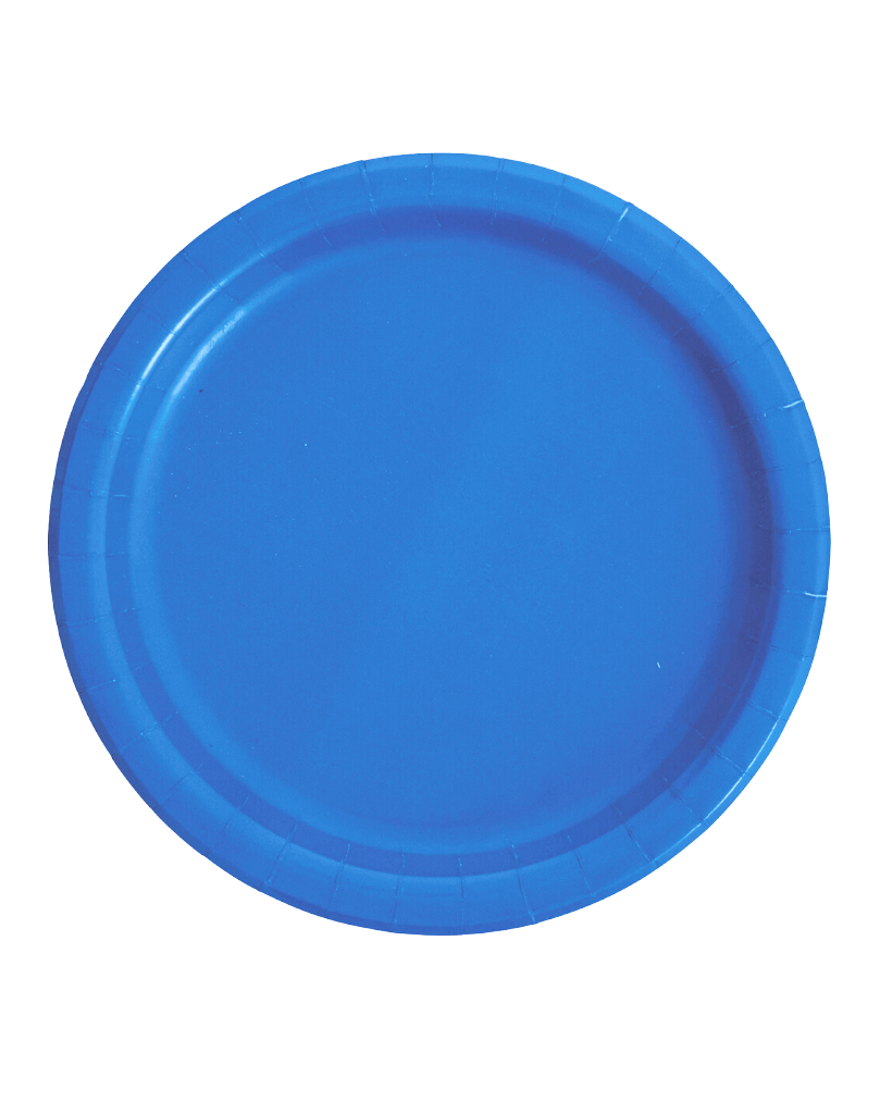 Large Royal Blue Paper Plates Pack of 8 (NPC)