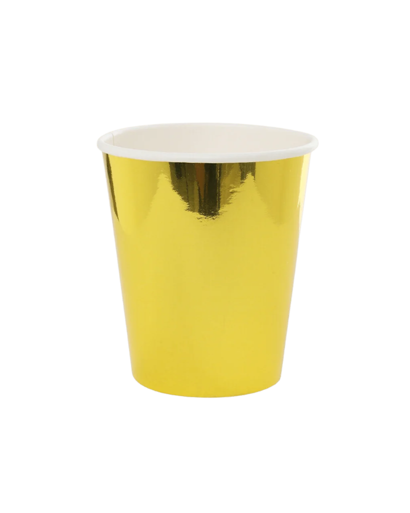 Shiny gold paper cups - disposable party paper cups