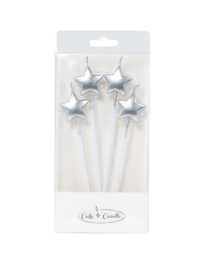 Silver Star Shaped Candles