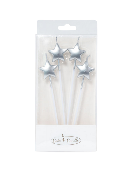 Silver Star Shaped Candles