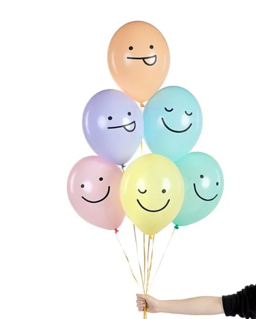 Assorted Faces Balloon Set Flat