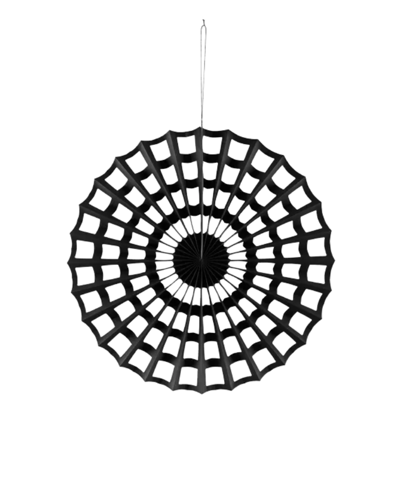 large black paper spider web fan