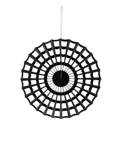 large black paper spider web fan