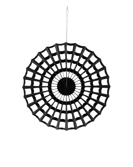 large black paper spider web fan