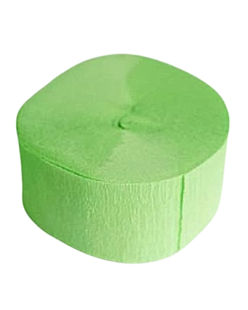 light green crepe streamer roll party decorations