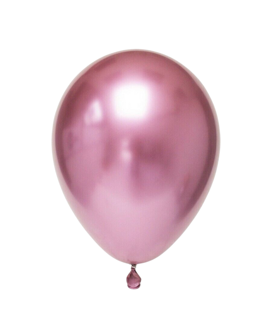 5 Flat Chrome Mauve Standard Balloons