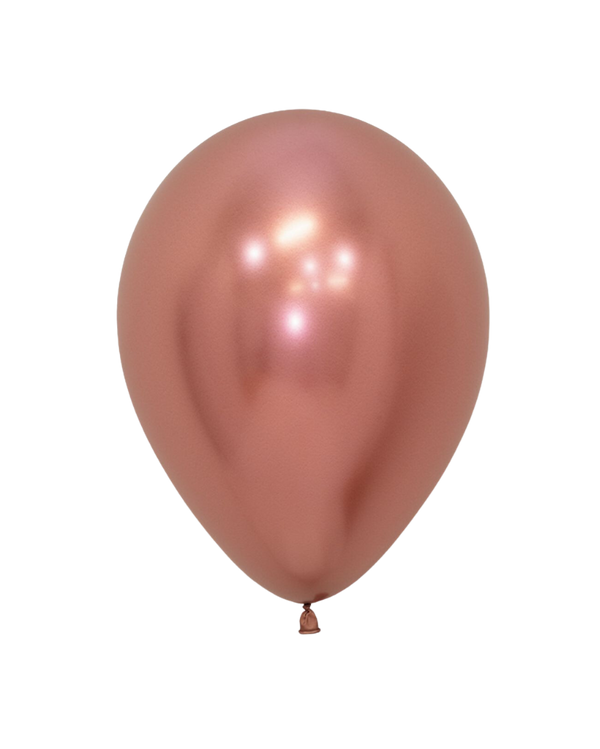 5 Flat Reflex Rose Gold Standard Balloons