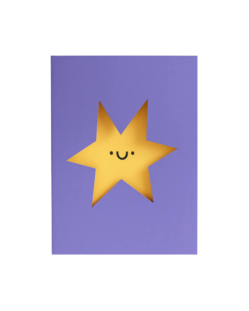 Die Cut Star Shaped Card