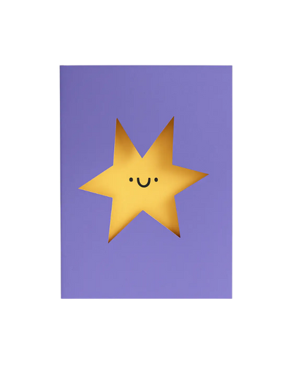 Die Cut Star Shaped Card