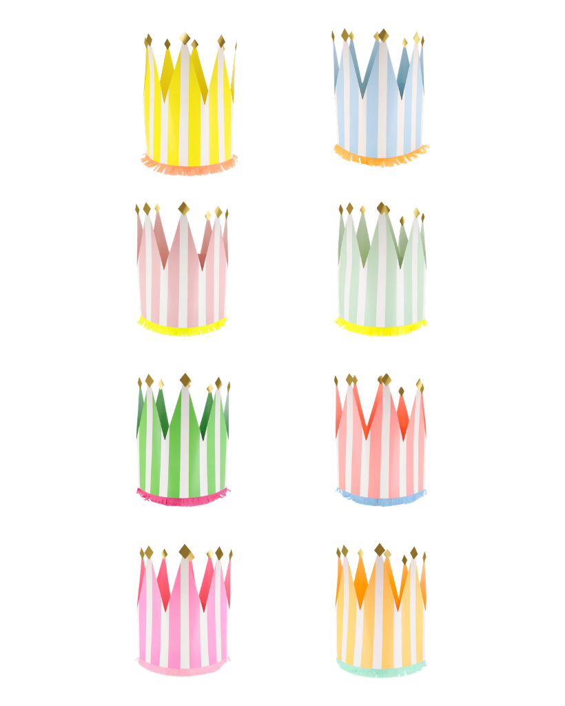 Striped Party Crowns