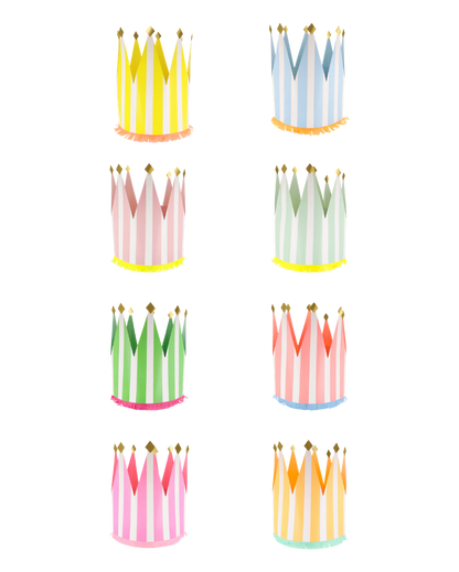 Striped Party Crowns
