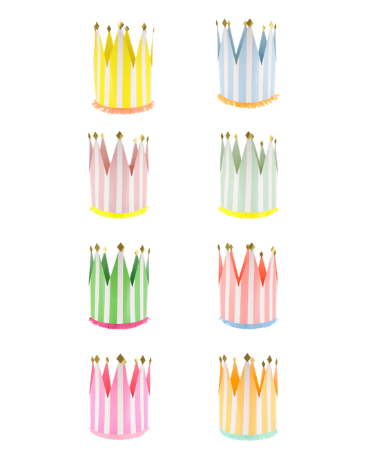 Striped Party Crowns