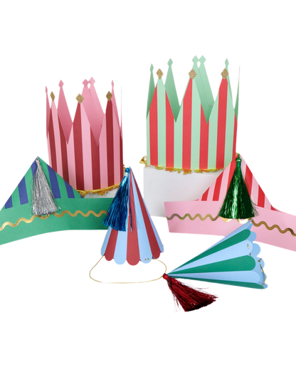 Fun Striped Party Hats