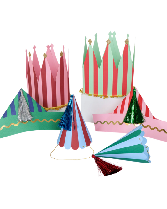 Fun Striped Party Hats