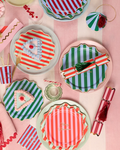 Striped Tinsel Tassel Christmas Crackers