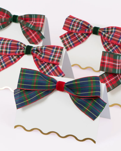 Tartan Bow Place Cards
