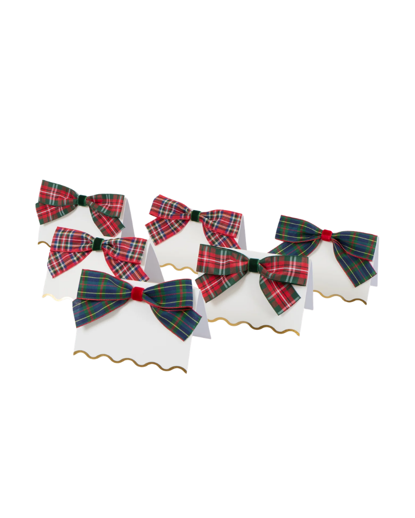 Tartan Bow Place Cards
