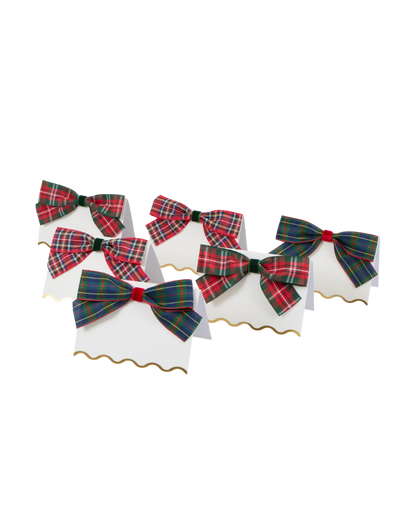 Tartan Bow Place Cards