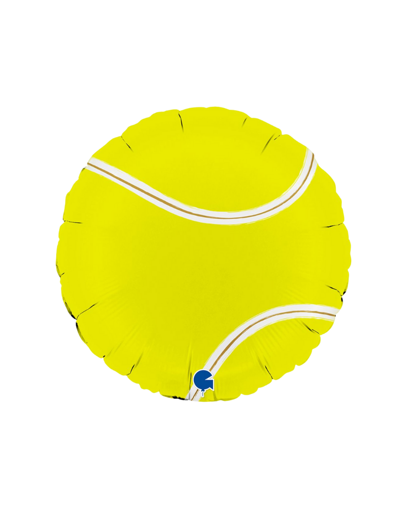 Tennis Ball Foil Balloon Filled with Helium