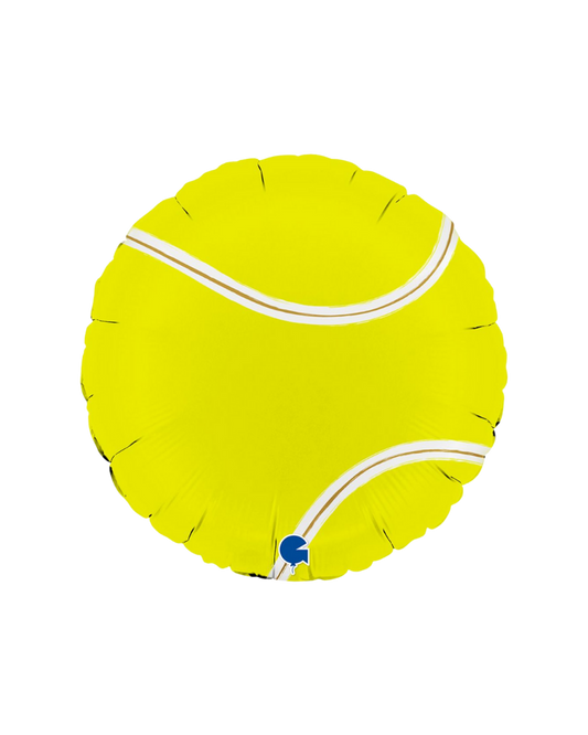 Tennis Ball Foil Balloon Filled with Helium