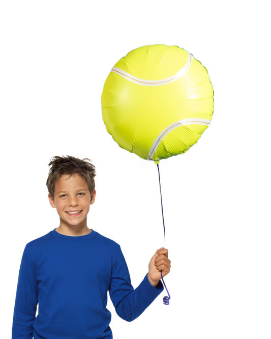 Tennis Ball Foil Balloon Filled with Helium