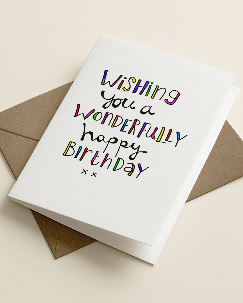 Wonderfully Happy Birthday Card