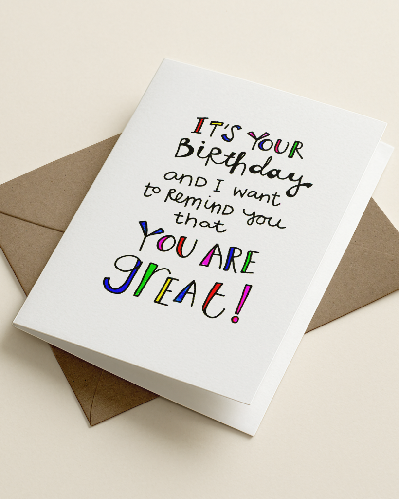 You're Great Birthday Card