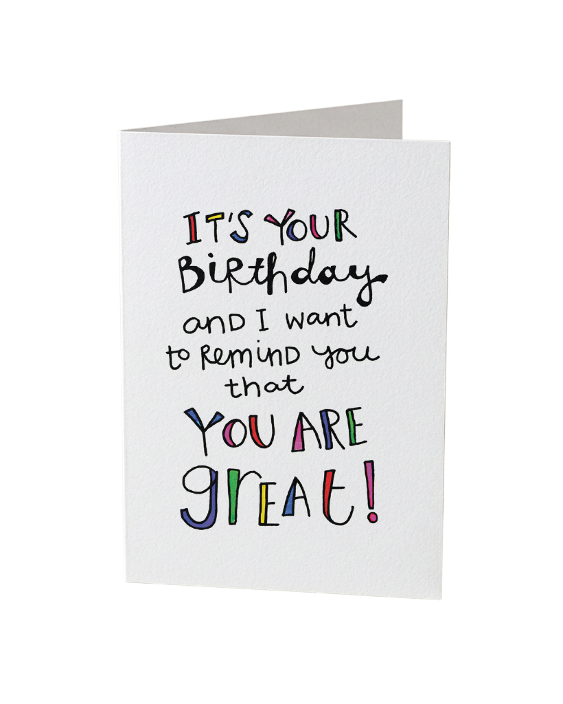 You're Great Birthday Card