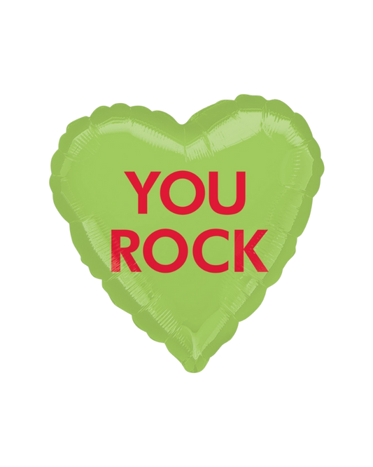 you rock heart foil balloon for celebrating