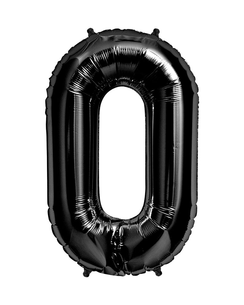 86cm Black Number Balloons Filled with Helium