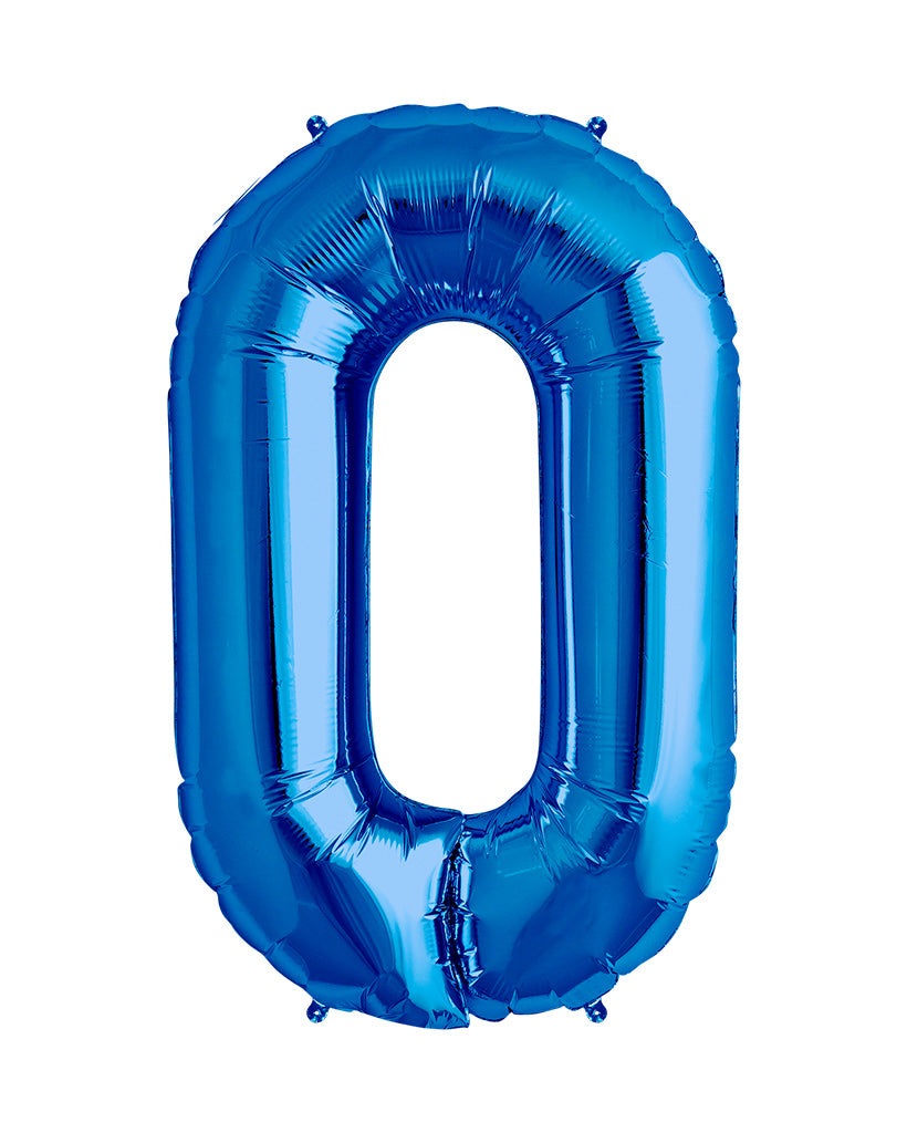 86cm Blue Number Balloons