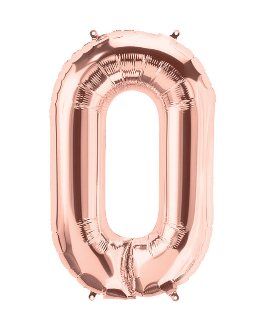 86cm Rose Gold Number Balloons