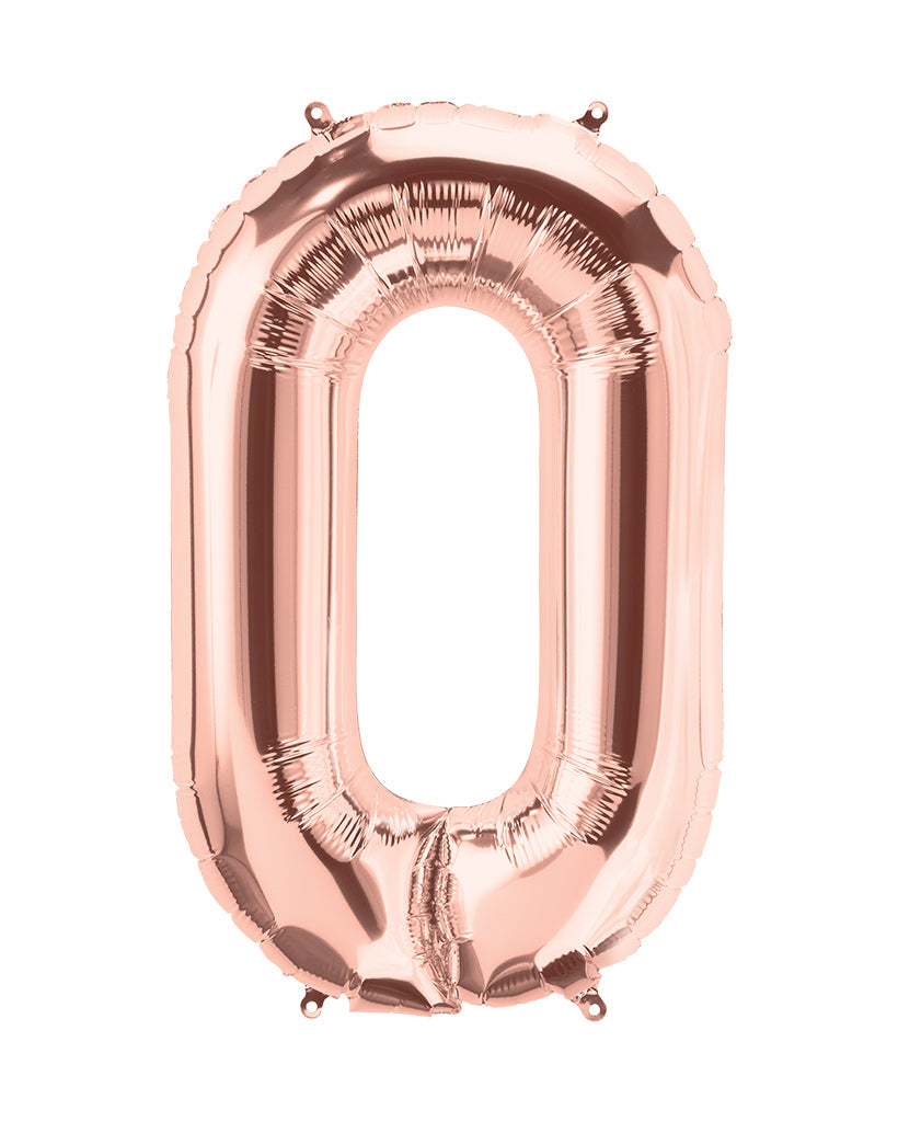 86cm Rose Gold Number Balloons with Helium