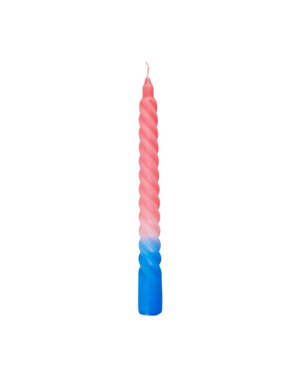 Pink & Blue Twisted Candle