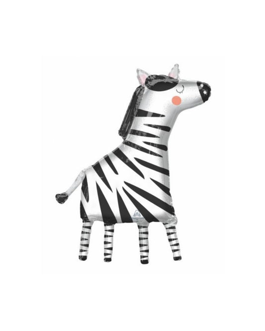 Friendly Zebra Foil Balloon