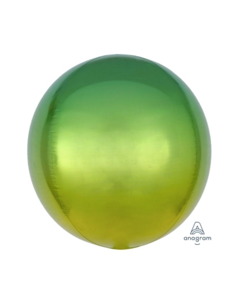 Yellow and Green Ombre Orb Balloon