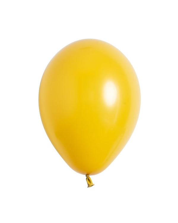 5 Flat Mustard Standard Balloons
