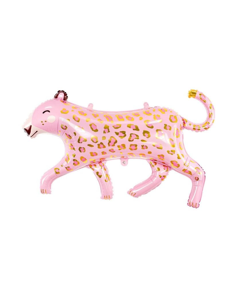 Pink Leopard Foil Balloon Filled with Helium