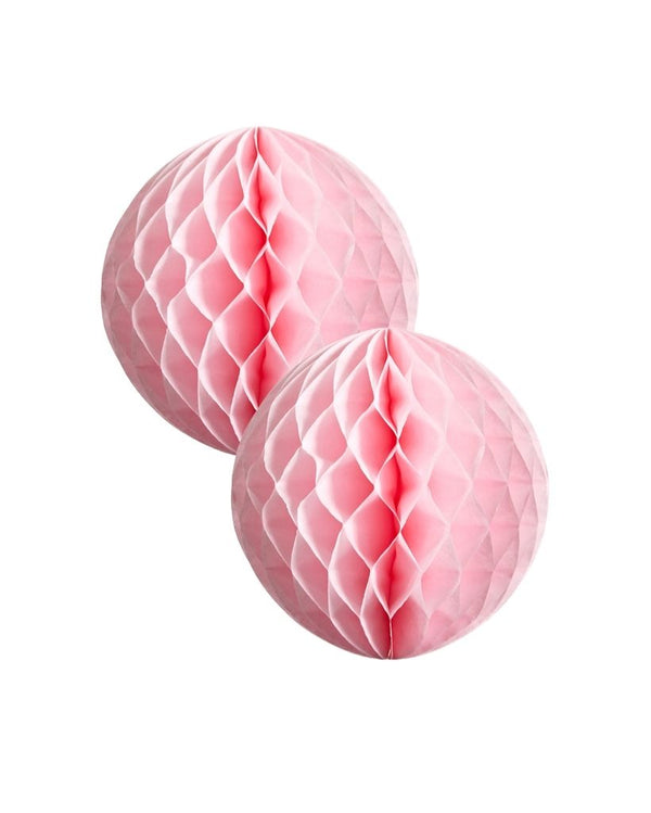 Small Classic Pink Honeycomb Ball 2 Pack