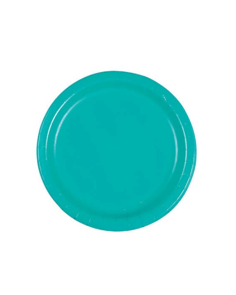 Small Teal Lagoon Paper Plates