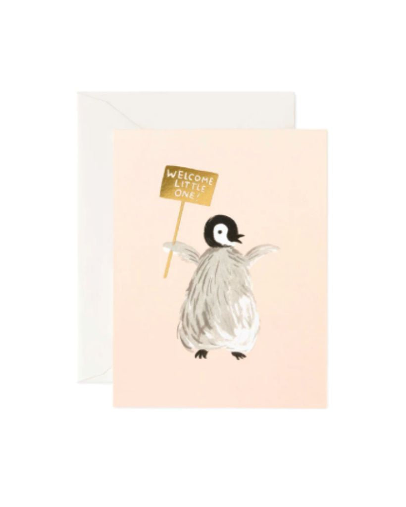 Welcome Baby Penguin Card