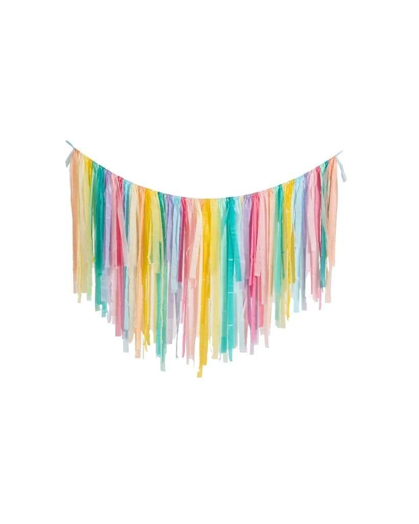 Pastel Rainbow Streamer Garland