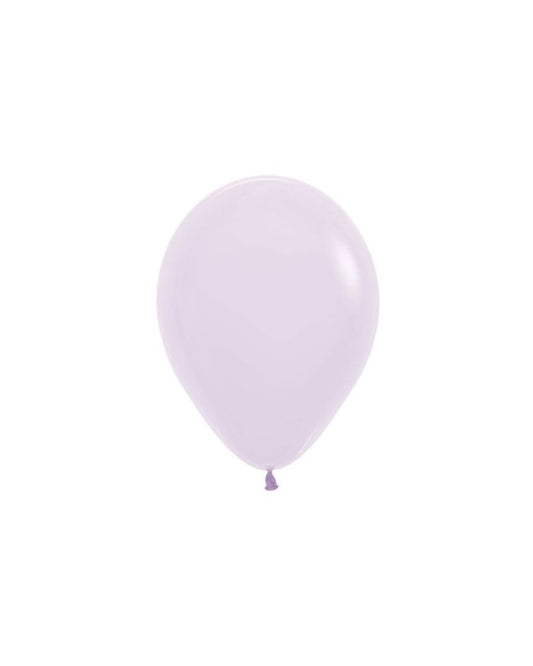 5 Flat Pastel Matte Lilac Mini Balloons