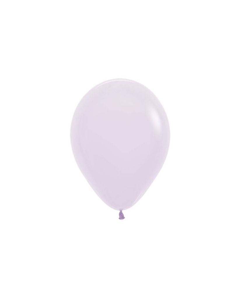 5 Flat Pastel Matte Lilac Mini Balloons