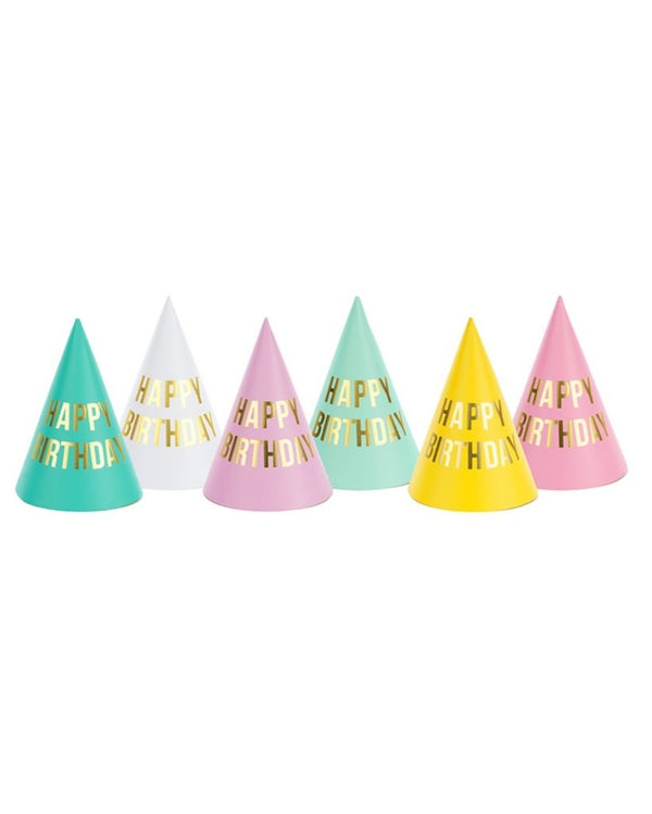 Happy Birthday Pastel Party Hats